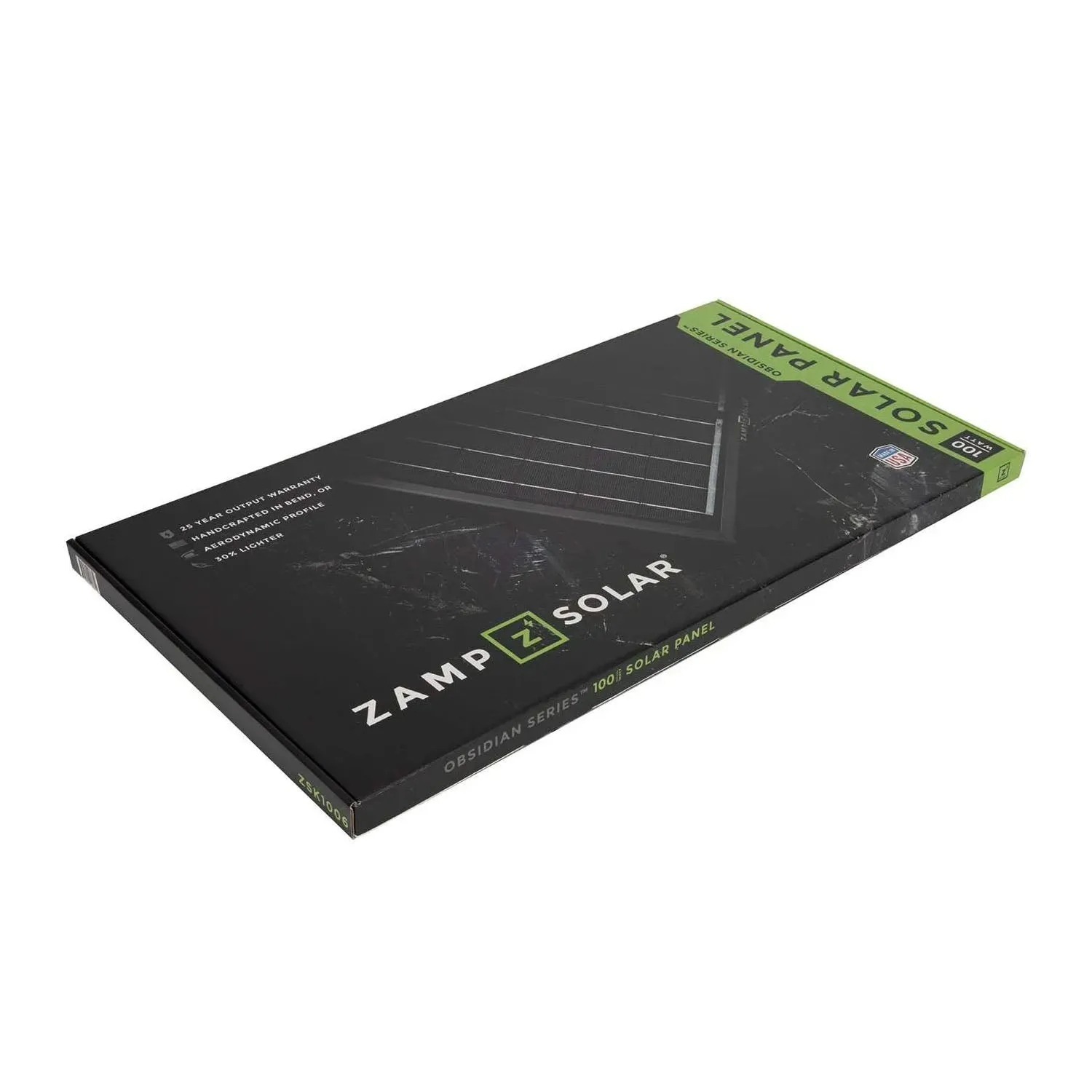 Zamp Solar OBSIDIAN® SERIES 100-Watt Solar Panel Kit