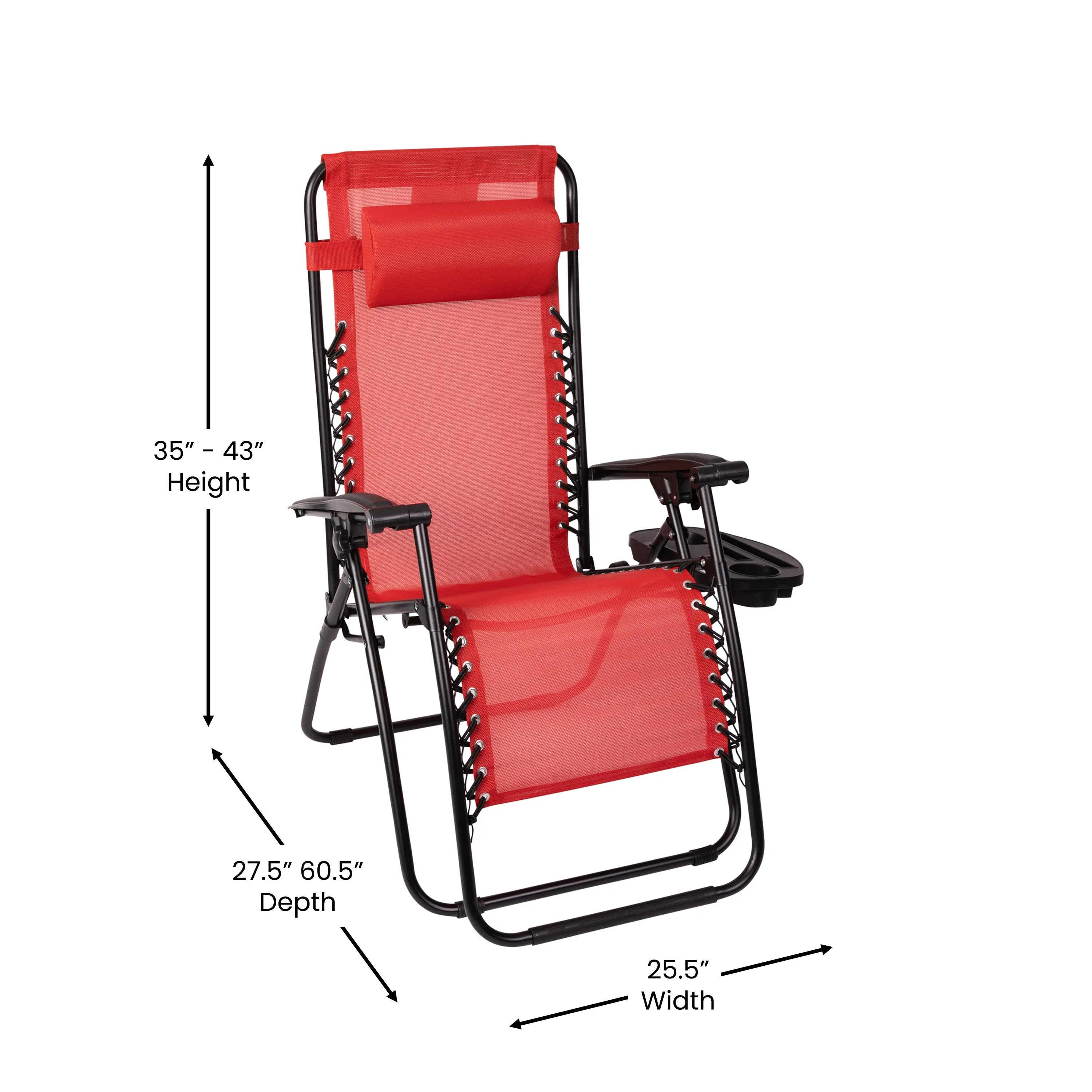 Zero Gravity Lounge Chair 2-GM-103122SS-RD-GG